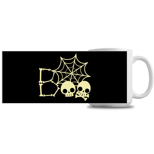 Halloween Skull Boo Mug 15 oz.