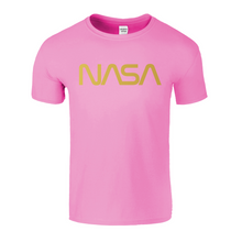 Load image into Gallery viewer, NASA Gold Worm Logo Shirt