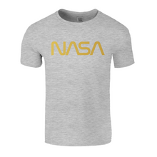 Load image into Gallery viewer, NASA Gold Worm Logo Shirt