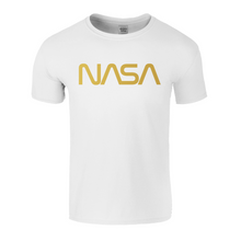 Load image into Gallery viewer, NASA Gold Worm Logo Shirt